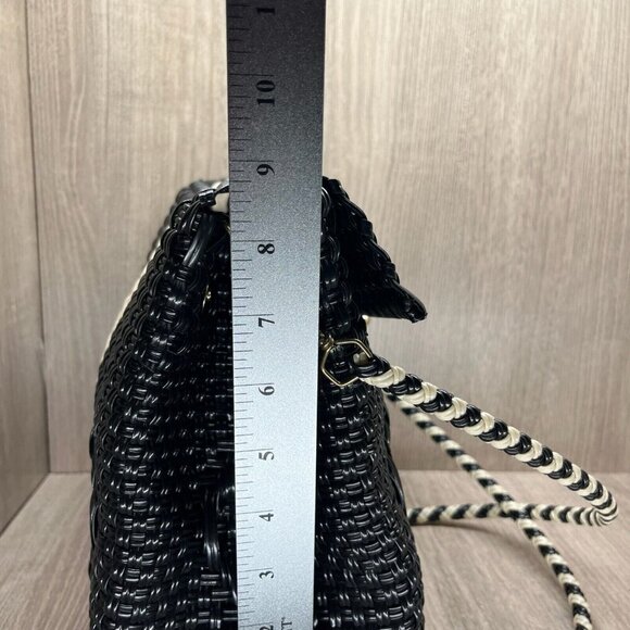 KR Designs Mexican Handmade Artisan Woven Boho Womens Handbag Black White - Picture 8 of 10